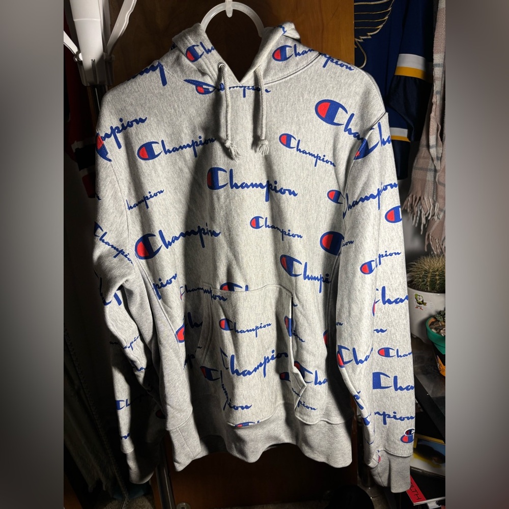 Champion Reverse Weave All Around Logo Hoodie